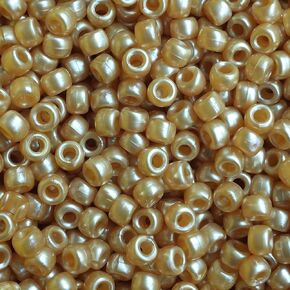 حبات Gold Pearl Crow Beads Made في الولايات المتحدة الأمريكية 6x9mm