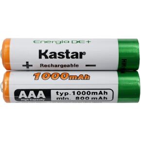 KASTAR AAA 2-Pack Ni-MH 1000mAh استبدال البطارية عالي السعة عالي السعة للبطارية القابلة لإعادة الشحن للباناسونيك HHR-4DPA HHR-55AAABU HHR-65AAABU ، ضوء شمسي خارج الأبواب ، الدوار الشمسي ، الطاقة الشمسية ، وضوء المسار ،