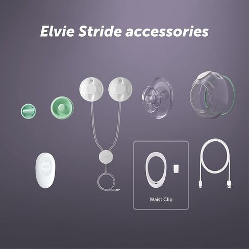 Elvie Stride 5oz Breast Pump Cups | 2 Pack | Dishwasher Safe Food Grade Silicone BPA Free | Includes 2 Cup Fronts, 2 Cup Seals, 2 Stoppers in Kuwait