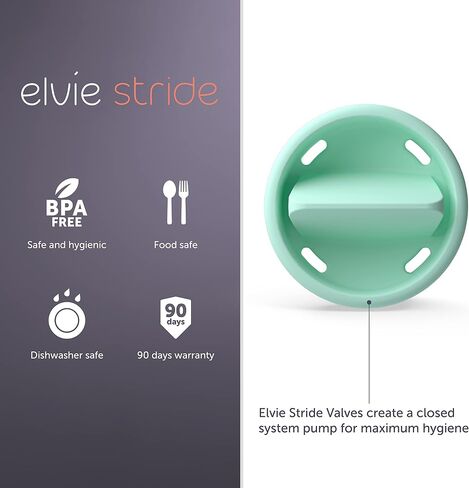 Elvie Stride 5oz Breast Pump Cups | 2 Pack | Dishwasher Safe Food Grade Silicone BPA Free | Includes 2 Cup Fronts, 2 Cup Seals, 2 Stoppers in Kuwait