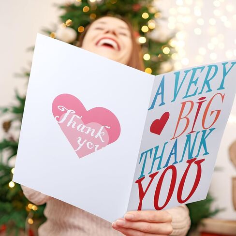 Jetec 9 Sets Big Thank You Cards with Envelope 14 x 22inch Jumbo Giant Appreciation Card Oversize Large Greeting Message Notes for Thanksgiving Teacher Nurse Week Wedding Gift, 9 Designs(White Style) in Saudi Arabia