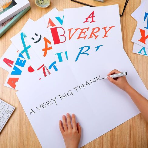 Jetec 9 Sets Big Thank You Cards with Envelope 14 x 22inch Jumbo Giant Appreciation Card Oversize Large Greeting Message Notes for Thanksgiving Teacher Nurse Week Wedding Gift, 9 Designs(White Style) in Saudi Arabia