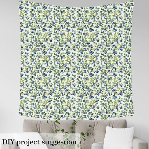 Feelyou Blueberries Fabric by The Yard 5 Yards Fresh Fruits Decorative Waterproof Outdoor Fabric for Boys Girls Blue Purple Upholstery Fabric for Chairs Tropical Fruit Print DIY Reupholstery Fabric in Saudi Arabia