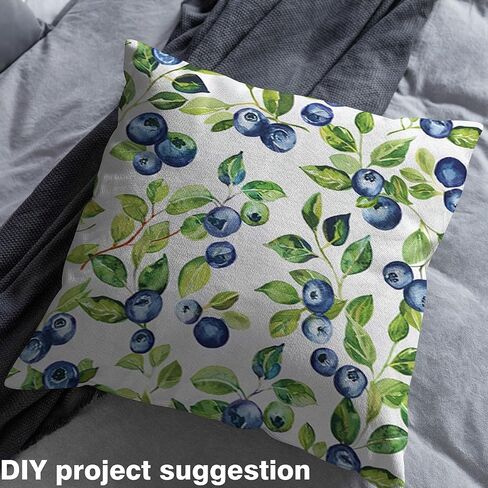 Feelyou Blueberries Fabric by The Yard 5 Yards Fresh Fruits Decorative Waterproof Outdoor Fabric for Boys Girls Blue Purple Upholstery Fabric for Chairs Tropical Fruit Print DIY Reupholstery Fabric in Saudi Arabia