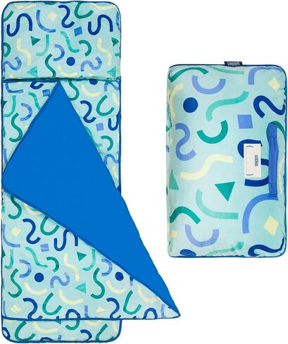 Wildkin Kids Plush Nap Mat for Toddler Boys and Girls, Best Plush Nap Mat for Kids, Perfect for Daycare & Preschool Nap Mats, Features an Attached Blanket, Soft and Cozy Material in Kuwait