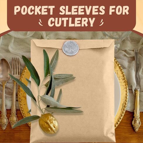 Eersida 500 Pcs Kraft Paper Treat Bags Mini Paper Small Flat Favor Silverware Party Favor Envelopes Merchandise Bags for Snack Cookie Popcorn Candy Sandwich Gift in Saudi Arabia