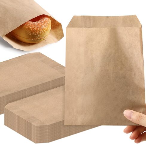 Eersida 500 Pcs Kraft Paper Treat Bags Mini Paper Small Flat Favor Silverware Party Favor Envelopes Merchandise Bags for Snack Cookie Popcorn Candy Sandwich Gift in Saudi Arabia