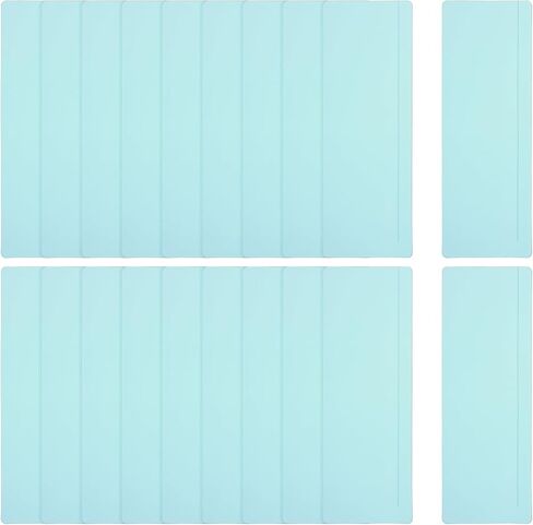 PATIKIL Guided Reading Strips, 20pcs Tracking Highlight Colored Overlay Bookmark Reduce Visual Stress Teaching Supplies with Line for Classroom, Light Blue in Saudi Arabia