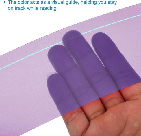 PATIKIL Guided Reading Strips, 20pcs Tracking Highlight Colored Overlay Bookmark Reduce Visual Stress Teaching Supplies with Line for Classroom, Light Blue in Saudi Arabia