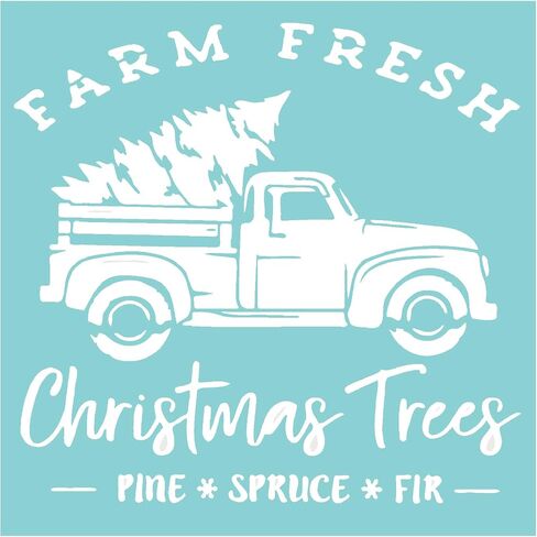 Silk Screen Stencil – DIY Adhesive Stencils Reusable - Merry Christmas Stencil - Mesh Transfers Stencils for Crafts, Wood Signs & More (Fun Christmas Stencils) in Saudi Arabia