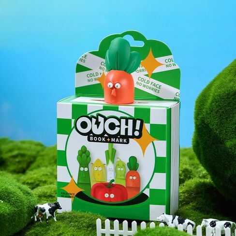 Funny 3D Cartoon Lovely Vegetables Bookmark Green Plants Interesting Reading Bookmarks for Students Office Stationery Creative Gift Ideal for Boys Girls (Asparagus) in Saudi Arabia