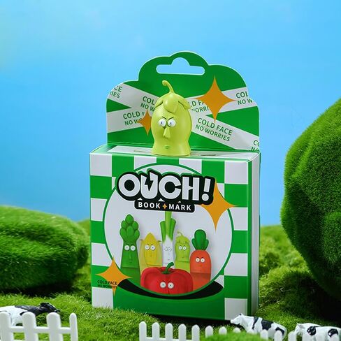 Funny 3D Cartoon Lovely Vegetables Bookmark Green Plants Interesting Reading Bookmarks for Students Office Stationery Creative Gift Ideal for Boys Girls (Asparagus) in Saudi Arabia