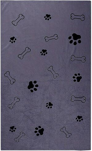 Dog Towels for Drying Dogs,Microfiber Pet Grooming Towel Quick Drying Bathing Supplies Bathing Shower BeachTowel for Dogs Cats and Other Pets,Grey 1-Pack in Kuwait