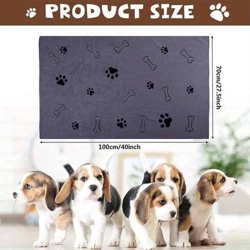 Dog Towels for Drying Dogs,Microfiber Pet Grooming Towel Quick Drying Bathing Supplies Bathing Shower BeachTowel for Dogs Cats and Other Pets,Grey 1-Pack in Kuwait
