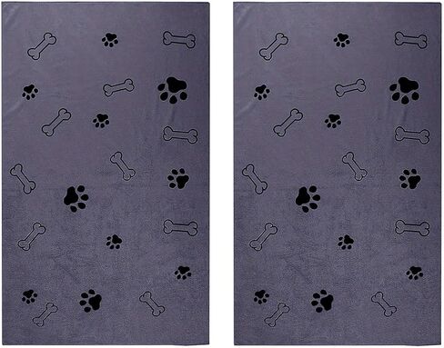 Dog Towels for Drying Dogs,Microfiber Pet Grooming Towel Quick Drying Bathing Supplies Bathing Shower BeachTowel for Dogs Cats and Other Pets,Grey 1-Pack in Kuwait