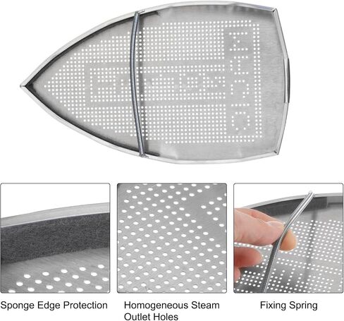 HARFINGTON 2pcs Iron Cover Non Stick Iron Shoe Aluminum Electric Iron Assistant Tool Iron Sole Plate Accessory Ironing Protector Fits Smaller Than 215mm(Length) x 122mm(Width) in Saudi Arabia