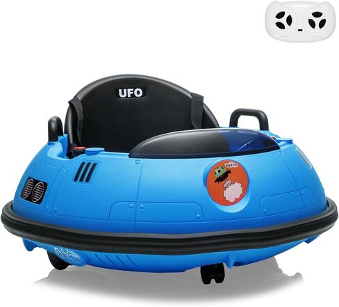 12V Electric Ride on Bumper Car for Toddlers, Kids Bumper Car with Remote Control, 360 Degree Spin, 3 Speed, LED Lights, Dual Joysticks, Safety Belt for 18+ Months Kids, Green in Saudi Arabia