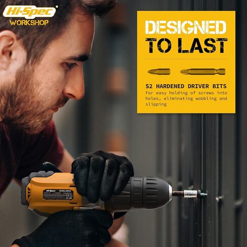Hi-Spec 58pc 18V Cordless Power Drill Driver, Bit Set & Case. Complete Pink Drill and Drill Bit Set for Home & Garage DIY in Kuwait