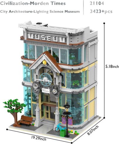 JMBricklayer Building Blocks for Adults Science Museum, House Model Display and Collection Office Room Decor, City Technology Construction Sets Ideas Gifts, Educational Toys for Boys and Girls 21104 in Saudi Arabia