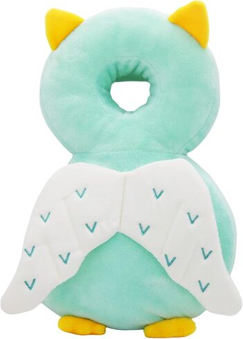 Baby Walker Head Protector Backpack - Adjustable & Soft & Comfortable, Cute Cartoon Design, Pink Butterfly in Kuwait