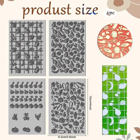 CHGCRAFT 4 Sheets 4 Styles Pebbles Clay Textured Mat Cracks Embossed Foam Patterns Polymer Clay Texture Sheets DIY Tools for Earring Jewelry Making, 4x2.6inch in Saudi Arabia