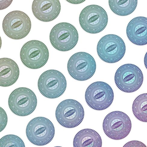 OLYCRAFT 480Pcs/10 Sheets Hologram Tamper Evident Labels 0.8 inch Genuine Security Stickers Tamper Evident Seal Holographic Round Stickers Authentic Hologram Labels for DIY Card Craft Paper Package in Saudi Arabia