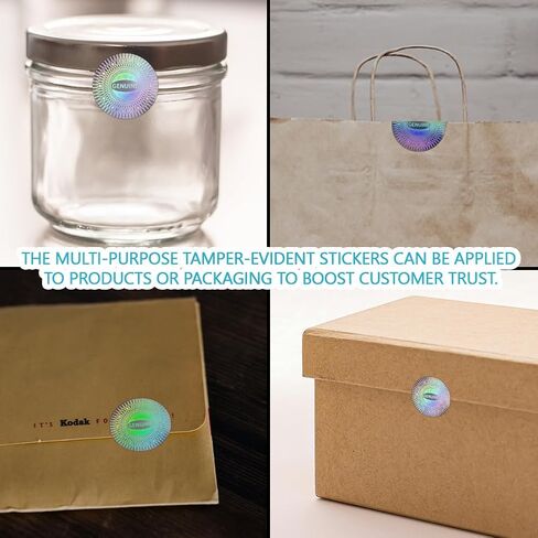 OLYCRAFT 480Pcs/10 Sheets Hologram Tamper Evident Labels 0.8 inch Genuine Security Stickers Tamper Evident Seal Holographic Round Stickers Authentic Hologram Labels for DIY Card Craft Paper Package in Saudi Arabia