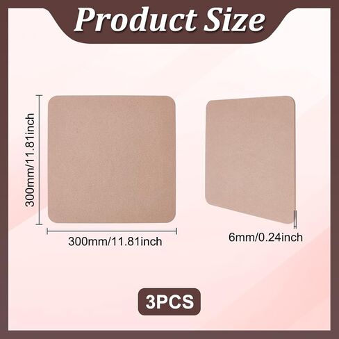 UniCraftale 4pcs مسطح مستدير العجلة الفخار الخفافيش 23.5 سم لوحة الطين لوحة النحت قاعدة الطين لجهاز الفخار المحمولة الطين لوحة الوزارة للفنون الطين الأدوات الفخار in Saudi Arabia
