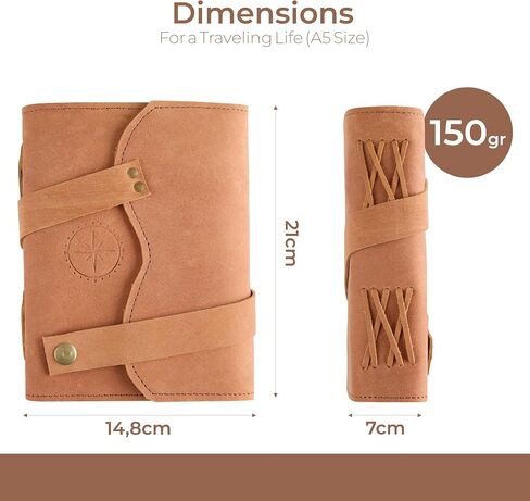 Travelers Notebook, Travel Notebook, Journal, Gift, Diary, A5, Compass Design in Saudi Arabia
