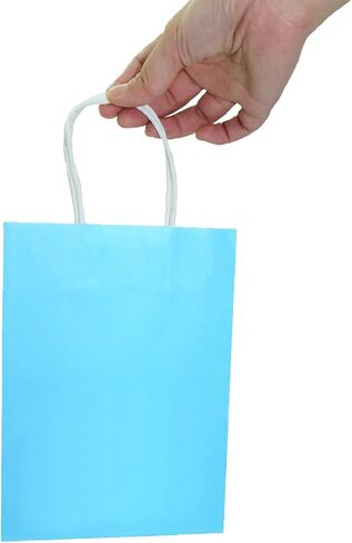 25 قطعة من أكياس الورق بمقابض. أكياس الهدايا الصغيرة، حقائب الحفلات، حقائب الهدايا الجيدة، أكياس التسوق. أكياس هدايا صفراء بمقابض كبيرة لأعياد الميلاد وحفلات الزفاف والمهرجانات التجارية والفنون اليدوية مقاس 5.9 × 3.1 × 8.3 بوصة in Kuwait