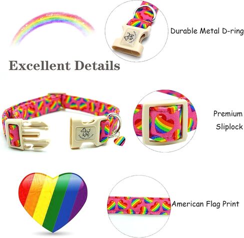 Elegant little tail Independence Dog Collar, 4th of July Holiday Pet Collars Cotton Patriotic Puppy Girl or Boy Soft Pet Gift Adjustable Dog Collar for Small Medium Large Dogs in Saudi Arabia