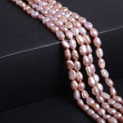 Natural Pearl Freshwater Cultured Pearl Beads for Jewelry Making Punch Loose Beads Handmake DIY for Jewelry Making DIY Women Necklace Bracelet 4-5 mm Color Purple 14 inches in Kuwait