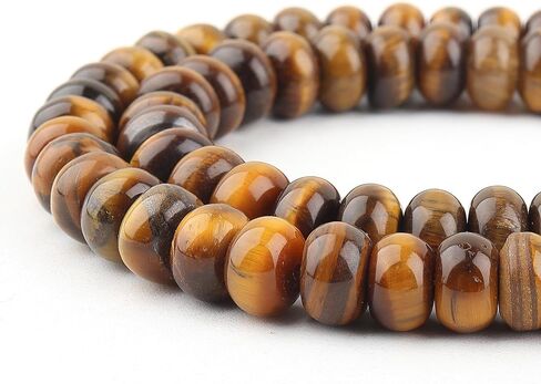 8x5mm Natural Stone Beads Gemstone Beads for Jewelry Making Supplies - Crystal Spacer Beads for Bracelets, Rondelle Abacus Beads for Craft(68-75pcs, 8x5mm, Mix) in Saudi Arabia