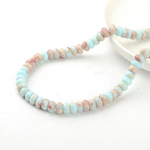 8x5mm Natural Stone Beads Gemstone Beads for Jewelry Making Supplies - Crystal Spacer Beads for Bracelets, Rondelle Abacus Beads for Craft(68-75pcs, 8x5mm, Mix) in Saudi Arabia