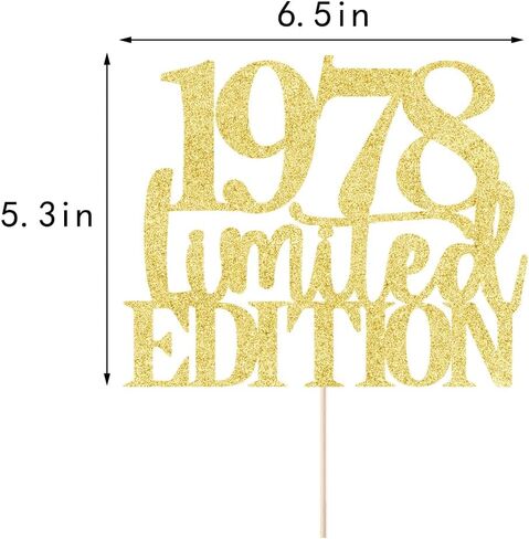Limited EDITION 1963 cake topper 62th birthday happy birthday cake topper men and women cheer 62 years old handmade gold glitter cake decoration (1963) in Saudi Arabia