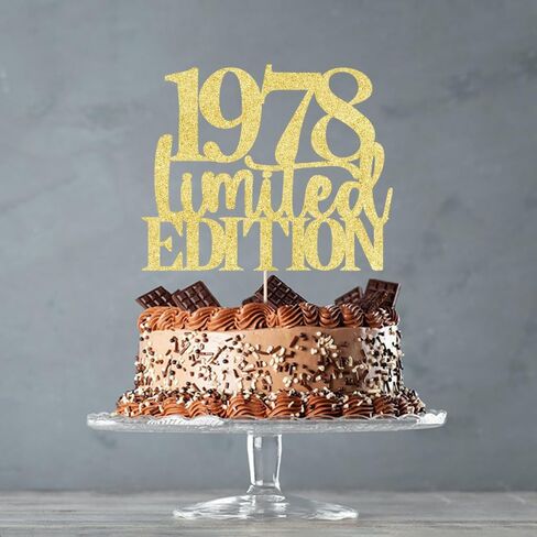 Limited EDITION 1963 cake topper 62th birthday happy birthday cake topper men and women cheer 62 years old handmade gold glitter cake decoration (1963) in Saudi Arabia