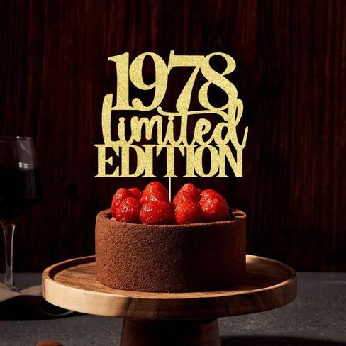 Limited EDITION 1963 cake topper 62th birthday happy birthday cake topper men and women cheer 62 years old handmade gold glitter cake decoration (1963) in Saudi Arabia