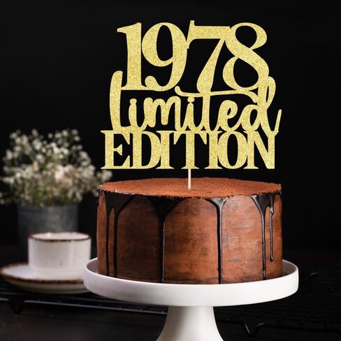 Limited EDITION 1963 cake topper 62th birthday happy birthday cake topper men and women cheer 62 years old handmade gold glitter cake decoration (1963) in Saudi Arabia
