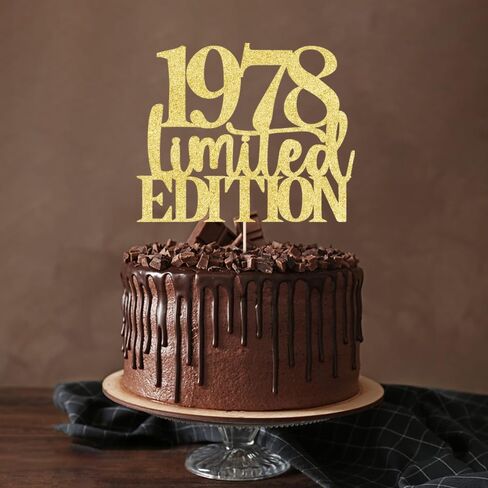 Limited EDITION 1963 cake topper 62th birthday happy birthday cake topper men and women cheer 62 years old handmade gold glitter cake decoration (1963) in Saudi Arabia