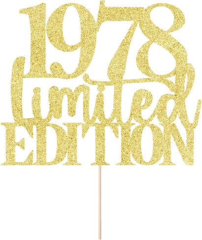 Limited EDITION 1963 cake topper 62th birthday happy birthday cake topper men and women cheer 62 years old handmade gold glitter cake decoration (1963) in Saudi Arabia