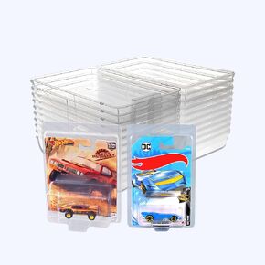 24 Pcs Clear Protector Cases Model Car Clamshell Cases Plastic Car Display Protective Case Compatible Model Car Protective Case with for Storage Plastic Protector Packs 7.5 x5x2 Inch