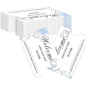 500 PCS Hotel Key Card Ackeves Sencical Flower Key Card Sleeves Keycard Envelope Welcome Welcome Weash Weight