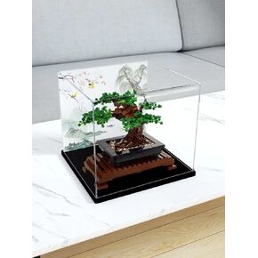 مجموعة عرض 3 مم لـ LEGO 10281 Bonsai Tree Building Set ، حالة عرض Clear Clear المقاومة للغبار متوافقة مع LEGO 10281 (لا تشمل النموذج)