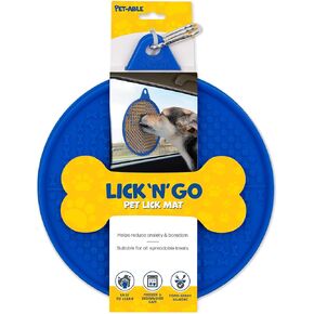 Lick 'n' Go Pet Lick Mat with Carabiner - Set of 2