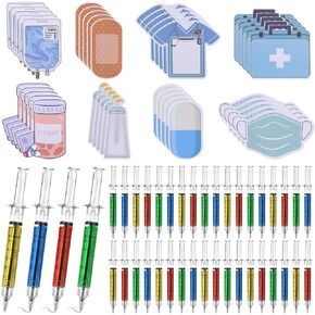 280 PCS مجموعة أقلام المحقنة ، بما في ذلك 40 أقلام ممرضة ممتعة و 240 ملاحظات لاصقة ممرضة ، وأقلام نقاط الصلاحية ، وفضلات التظاهر الحفلات ، ومستلزمات التمريض ، الحاضر الفريد للممرضات