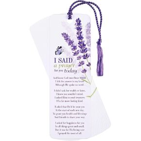 Dicksons Lavender Flowers - قلت صلاة لك ، أبيض/أرجوانية 6 × 2 بوصة مرجعية البطاقة المرحلية. حزمة 12