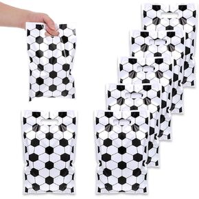 50 PCS Soccer Goodie أكياس ، أكياس هدايا كرة القدم البلاستيكية ، أكياس حلوى لكرة القدم المحمولة ، حقائب علاج لكرة القدم تفضل الإمداد بالديكور