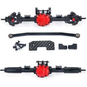 RC مستقيم محور كامل المحور الخلفي الأمامي لـ 1:10 محوري SCX10 II AX90046 90047 90027 90028 ترقيات CRAWLER RC (المحور الأمامي)