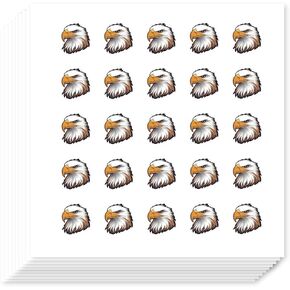 AHANDMaker 500PCS ملصقات مخطط ذاتي غير ملصق ، ملصقات النسر ، شارات الورق VIVID EAGLE FORK