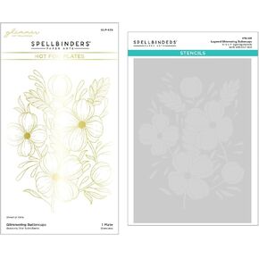spellbinders buttercups glimmer حزمة الاستنسل ، واضحة